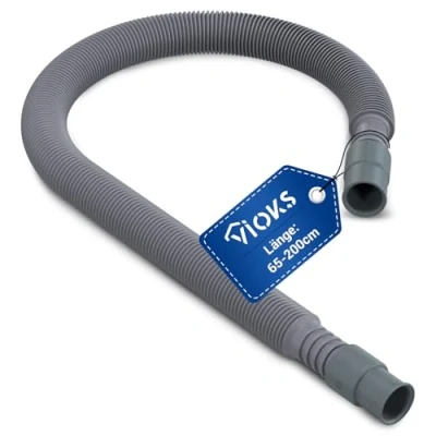 Abbildung von VIOKS Flexibler Ablaufschlauch Waschmaschine Abwasserschlauch Spülmaschine 65 200cm 19/21mmØ Waschmaschinenschlauch Verlängerung Ausziehbar für Geschirrspüler