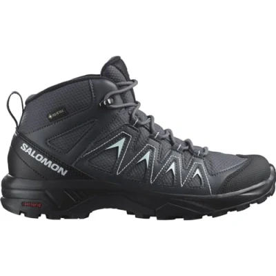 Abbildung von Salomon X Braze MID GTX Hikingschuh, Damen, Größe: 37 1/3, Ebony/india ink/bleached aqua Schuhe