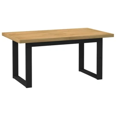 Abbildung von vidaXL Esstisch NOAIN U Form Beine 160x90x75 cm Massivholz Kiefer, Esszimmertisch, Speisetisch, Restauranttisch, Küchentisch, rustikaler Tisch