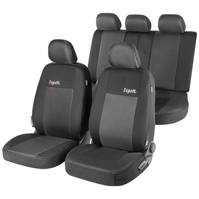 Abbildung von WALSER ZIPP IT Premium 11850 Sitzschonbezug schwarz/grau Mit Motiv Polyester vorne und hinten VOLKSWAGEN: Golf 7 Schrägheck, Polo IV Schrägheck