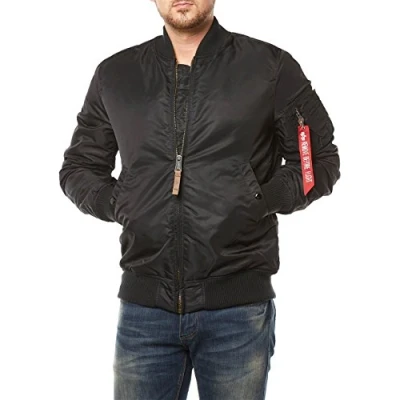 Abbildung von Alpha Industries MA1 VF 59 LONG Bomberjacke, Herren, Größe: XL, Black