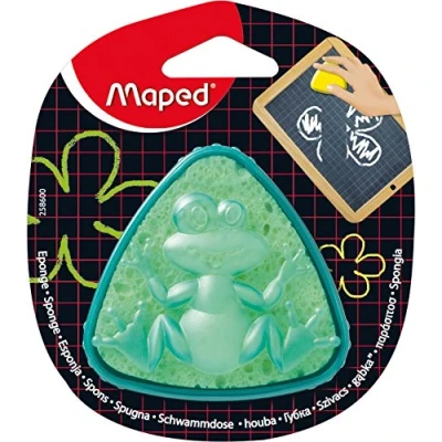 Abbildung von Maped M258600 Tafelschwamm Sponge Box, dreieckige Form, grün/gelb