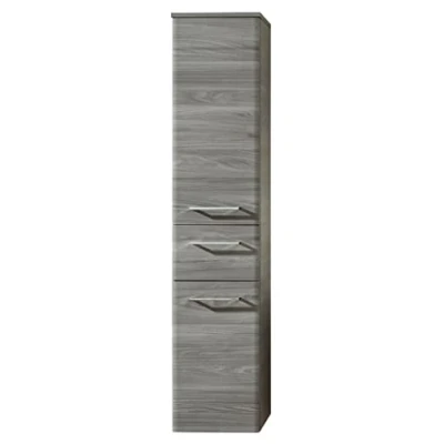 Abbildung von Pelipal Badezimmerschrank Quickset 916 in Sangallo Grau quer, 30 cm breit Halbhoher Midischrank mit 2 Türen, 1 Schubkasten und 3 Einlegeböden