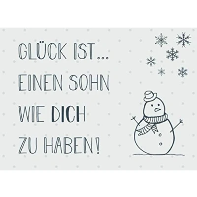 Abbildung von Glück ist… einen Sohn wie dich zu haben: Adventskalender Gutscheinbuch mit 24 Gutscheinen zum selbst ausfüllen, Geschenk für den Advent