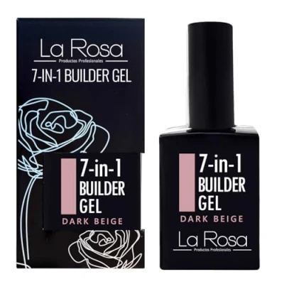 Abbildung von LaRosa 7 in 1 BUILDER Gel a Bottle UV Aufbaugel für Nageldesign und Nailart 15 ml DARK BEIGE