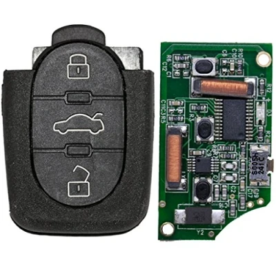 Abbildung von Auto Schlüssel Funk Fernbedienung 1x Gehäuse + 433,9 MHz Sender Sendeeinheit 4D0837231N Batterie kompatibel mit Audi
