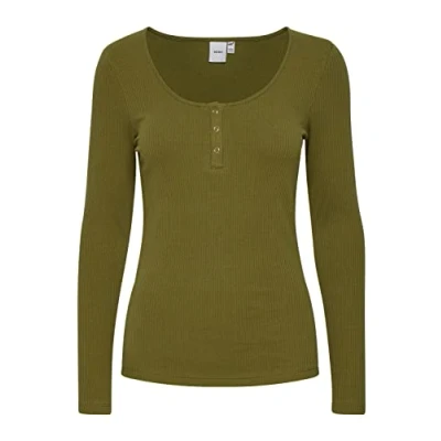 Abbildung von ICHI Ihsuper LS Strickpullover, Damen, Größe: Large, Avocado