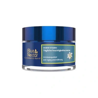Abbildung von Blue Nectar Anti Aging Cream for Women Wrinkles &amp; Fine Lines with Plant Based Vitamin C E (14 Herbs, 50g)