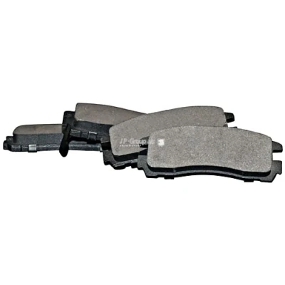 Abbildung von JP GROUP 3963700110 Bremsbelagsatz Hinterachse mit akustischer Verschleißwarnung MITSUBISHI: ECLIPSE 2, GALANT 6, 3000GT Coupe
