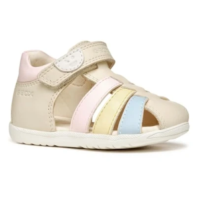 Abbildung von Geox Macchia Riemensandalette für Kinder, Größe: 18, Light ivory/light yellow Schuhe
