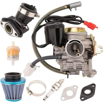 Abbildung von Ewillownm Kompatibel mit 50cc Vergaser 4 Takt GY6 Hochleistungs 139QMB für 49cc Scooter Moped PD18J Vergasermotor