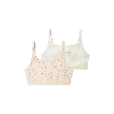 Abbildung von Vertbaudet 2er Pack Mädchen Bustiers, Blumen pudrig rosa 146/152