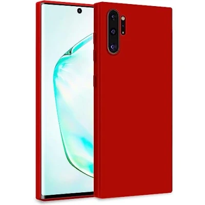 Abbildung von MyGadget Hülle für Samsung Galaxy Note 10 Plus Zweilagige Handyhülle mit Kameraschutz Cover Innenfutter &amp; Silikon außen Rot