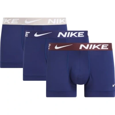 Abbildung von Nike Herren Trunk 3pk Unterwäsche, Bv clege Grey/Blue Void/Bur Crush, M