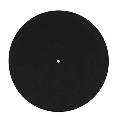 Abbildung von ASHATA Plattenspieler Plattenteller Matte, 2 Stück 12 Zoll Schallplattenspieler Home Disc Schutzmatten Ersatzzubehör, zur Reduzierung von statischen und staubbedingten Geräuschen