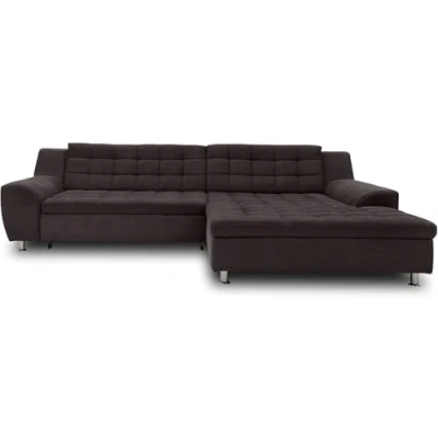 Abbildung von DOMO. collection Ecksofa Merida, Sofa in L Form, Eckcouch, Couch Garnitur, Polsterecke 304 x 200 84 cm (BxTxH), espresso