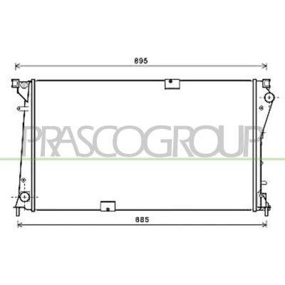 Abbildung von PRASCO DS952R005 Kühler, Motorkühlung Aluminium 780mm 470mm 34mm Kühlrippen mechanisch gefügt OPEL: Vivaro A Kastenwagen, Combi