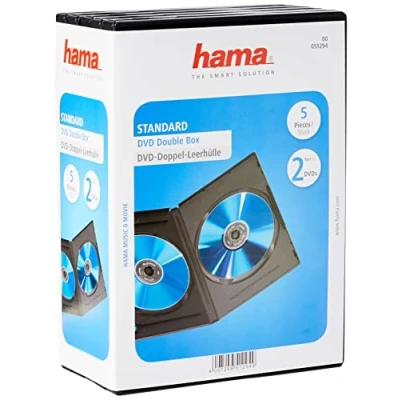Abbildung von Hama 00051294, DVD Hülle, 2 Disks, Schwarz, Polypropylen (PP), 120 mm, 135 mm