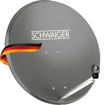 Abbildung von SCHWAIGER 166 Satellitenschüssel SAT Antenne Satelliten Anlage Offset LNB Tragarm Masthalterung Schüssel Stahl 75 x 85 cm