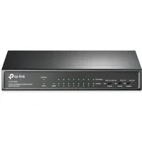 Abbildung von TP Link TL SF1009P 9 Port Fast Ethernet PoE Switch mit 8 PoE+ Ports(65 Watt, geschirmte RJ 45 Ports, 250m Übertragungsabdeckung im Extendmodus, Plug and Play Installation, lüfterlos) Schwarz