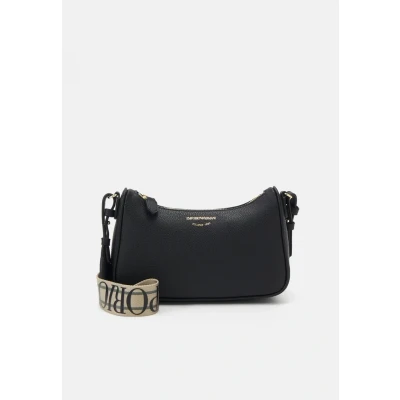 Abbildung von Emporio Armani Baguette Umhängetasche nero/silvercoloured, Damen, Größe: One Size, Nero/silver coloured