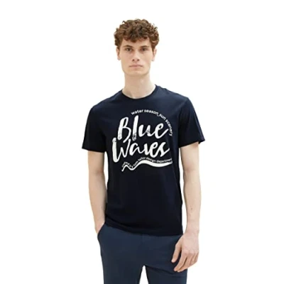 Abbildung von TOM TAILOR Herren 1036320 T Shirt, 10668 Sky Captain Blue, XXL