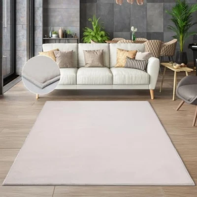 Abbildung von the carpet Teppich &quot;Focus&quot;, rechteckig, Wohnzimmer Fell Optik waschbar elegant