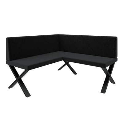 Abbildung von Eckbank Akiko Metal X Eckbankgruppe für Ihrem Esszimmer, Küche modern, Sitzecke, Essecke. Perfekt Küche, Büro und Rezeption. Solide Starke Verarbeitung. (130x130 Inari100)