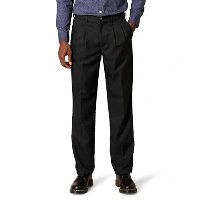 Abbildung von Amazon Essentials Herren Anzughose mit Falte und Erweiterbarem Bund, Klassisch Geschnitten, Schwarz, 32W / 31L