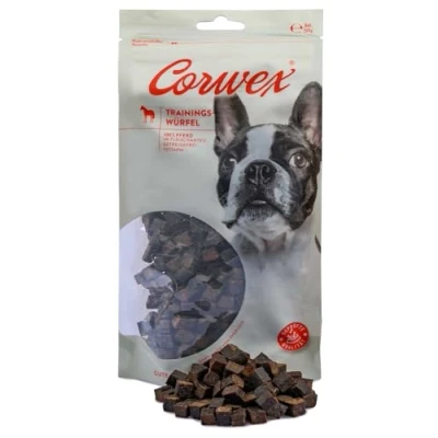 Abbildung von Corwex Trainingswürfel (250g, Pferd) Hundesnacks mit Pferd, Monoprotein, Trainee Snack, getreidefreie Leckerlie fürs Hundetraining