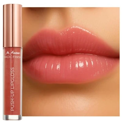 Abbildung von M. Asam MAGIC FINISH Push up Lipgloss Mighty Nude (4 ml) Plumping Nuder Für Volle, Glänzende Lippen, Angereichert Mit Hyaluron, Prickelnder Effekt.