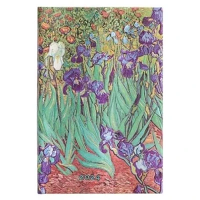 Abbildung von Varzi Dal 1956 Paperblanks Terminplaner 2024, 12 Monate, Mini, horizontal, Iris von Van Gogh, 9,5 x 14 cm