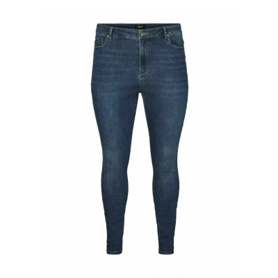 Abbildung von VERO MODA Curve Damen Vmphia Hr Skinny Gu3113 Noos Jeanshose, Dark Blue Denim, 52W / 32L EU