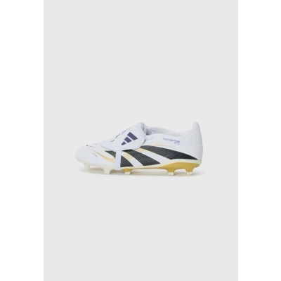 Abbildung von adidas Performance Predator League Unisex Fußballschuhe für festen Untergrund white/core black/goldcoloured Kinder, Größe: 36 2/3 Schuhe