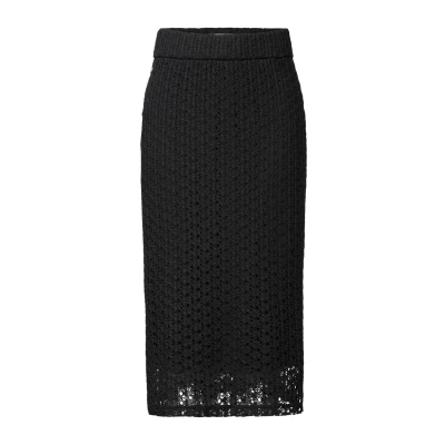 Abbildung von Street One Damen A361725 Spitzenrock, Schwarz, 38