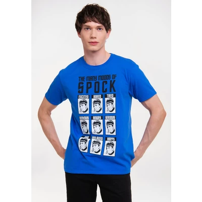 Abbildung von Logoshirt STAR TREK Moods OF Spock Tshirt print, Herren, Größe: Large, Blau