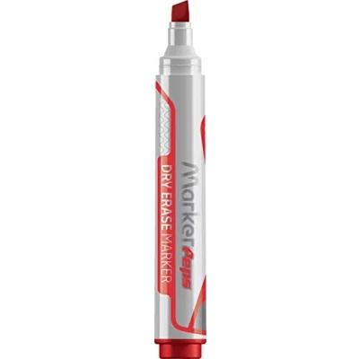 Abbildung von Maped trocken abwischbare Marker, Rot, 12 Stück breite Keilspitze 1 bis 5 mm Whiteboards, Schiefer und nicht poröse Oberflächen