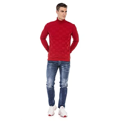 Abbildung von Cipo &amp; Baxx Strickpullover, Herren, Größe: Medium, Red