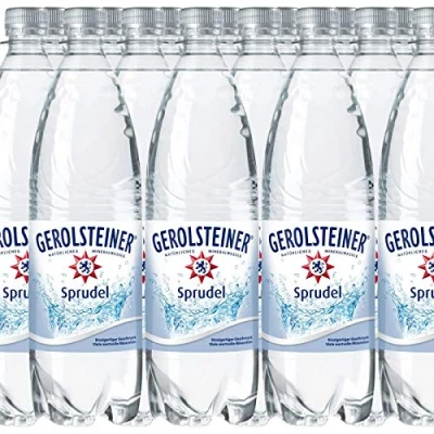 Abbildung von 18 Flaschen Gerolsteiner Classic Sprudel Mineralwasser a 1000ml in PET inc. 2.70 Mehrweg Flasche