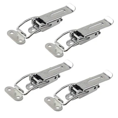 Abbildung von SO TECH® Kastenriegelschloss Spannverschluss CATCH Kniehebelspanner Tischplattenverbinder, (4 tlg), 4 Stück Hebelverschluss Möbelverbinder verzinkt