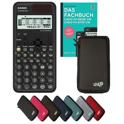 Abbildung von CALCUSO Standardpaket Schwarz mit Taschenrechner Casio FX 991DE CW