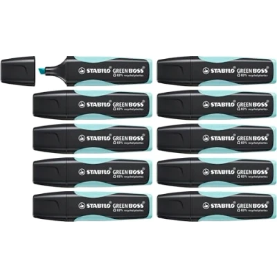 Abbildung von Umweltfreundlicher Textmarker STABILO GREEN BOSS Pastel 10er Pack zartes Türkis
