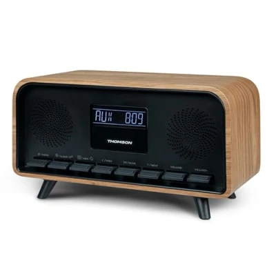 Abbildung von THOMSON Bluetooth Radio, Vintage, Cosy, 30 W, FM Dual Alarm, Écran LCD, USB C Ladegerät, Alim, 230 V