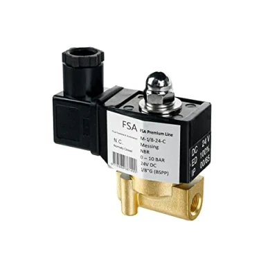 Abbildung von FSA Magnetventil Messing 1/8&quot; 24V DC 0 10 bar NBR stromlos geschlossen