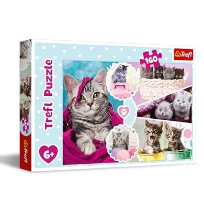 Abbildung von Trefl, Puzzle, Niedliche Katzen, 160 Teile, für Kinder ab 6 Jahren