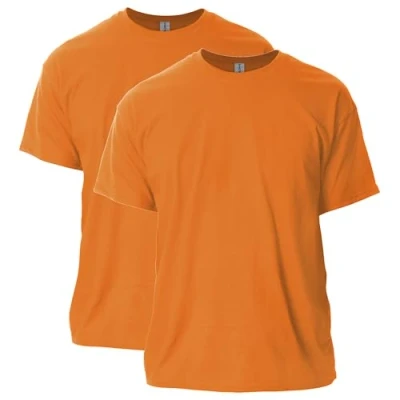 Abbildung von Gildan Unisex Erwachsene Ultra Cotton, Style G2000, Multipack T Shirt, Orange, L (2er Pack)