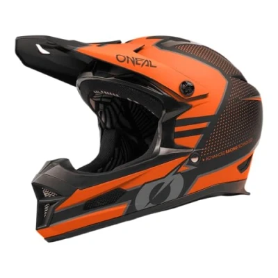 Abbildung von O&#039;NEAL Mountainbike Helm MTB Downhill Robustes ABS, Ventilationsöffnungen für Luftstrom &amp; Kühlung, ABS Außenschale Fury Helmet Stage V.23 Erwachsene Schwarz Orange Größe M