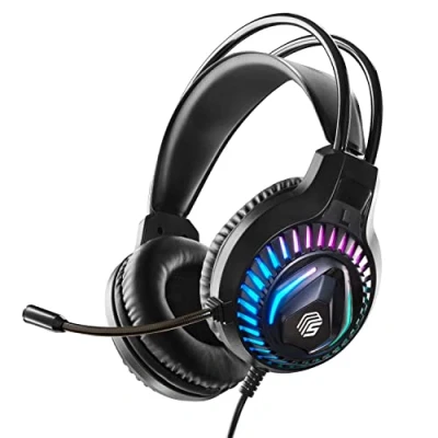 Abbildung von Music Sound Predator Gaming Headset mit integrierter RGB Beleuchtung Integriertes Mikrofon Verstellbarer Kopfbügel
