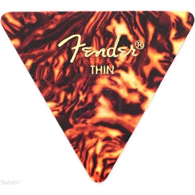 Abbildung von Fender 355 Classic Triangel Pick Shell Thin Plektren 12 Stück