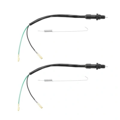 Abbildung von YINETTECH 2 Stück Motorrad Bremslichtschalter mit Feder Universal Kit Hinten Kompatibel Honda Kawasaki Fahrradzubehör